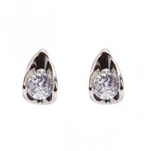 Boucles d'oreilles en argent et cz 15mm, SIM40-8